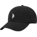 U.S. Polo Assn. mens U.s. Polo Assn. Washed Twill Cotton Adjustable Hat With Pony Logo and Curved Brim Baseball Cap, Black, One Size US