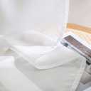 MIULEE White Sheer Curtains 96 Inches Long, 4 Panels Set, Light Filtering Rod Pocket Voile Drapes for Living Room and Bedroom, Airy Soft Fabric Window Treatments, 42 x 96 Inches