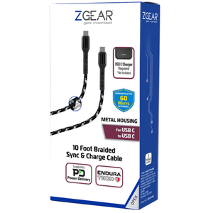 ZGEAR 10 Foot Braided Sync Charge Cable and 8 Foot Braided 90 Sync Charge Cable