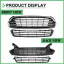 Front Bumper Upper Lower Grille Assembly Compatible For For-d Fusion Grill 2013 2014 2015 2016