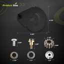 938-05078 Steering Rod Shaft & 617-04094 Steering Gear Kit, Contain 941-0656A Gear Bushing & 948-0389 Steering Rod Cap Washer and Screw, Compatible with MTD, Troy-Bilt, Cub Cadet, Craftsman Lawn Mower