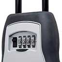 Master Lock Key Lock Box, Outdoor Lock Box for House Keys, Portable Combination Lockbox Resettable Code, 5400EC, Black