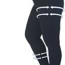 Plus Size 5XL Medical Compression Pantyhose for Women & Men, 20-30 mmHg Graduated Compression Leggings, Opaque Footless Waist High Compression Stockings for Edema, Varicose Veins, Flight, DVT, Black 5XL