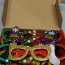 Max Fun 12Pcs Christmas Glasses Glitter Holiday Party Glasses Frames Christmas Decoration Accessories Costume Eyeglasses for Christmas Parties Holiday Favors (One Size Fits All)