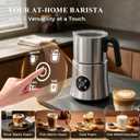 Milk Frother and Steamer, Electric Frother with Detachable Stainless Steel Jug, Hot & Cold Foam Maker for Latte, Cappuccino, Coffee, 4-in-1 Automatic Milk Warmer, 17oz Heat
