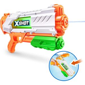 XSHOT Fast-Fill Medium Water Blaster by ZURU, Water for Summer, XSHOT Water Toys, Squirt Soaker (Fills with Water in just 1 Second!) Big Water Toy for Children, Boys, Teen, Men (Medium) (Orange)