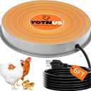 YOTNUS Chicken Water Heater for Winter: 14.6 Inch Chicken Water Heater Base, 77℉ Automatic ShutOff, Safe for Outdoor Use, 125W Heated Chicken Waterer, Poultry Water Deicer with 6 Feet Cord