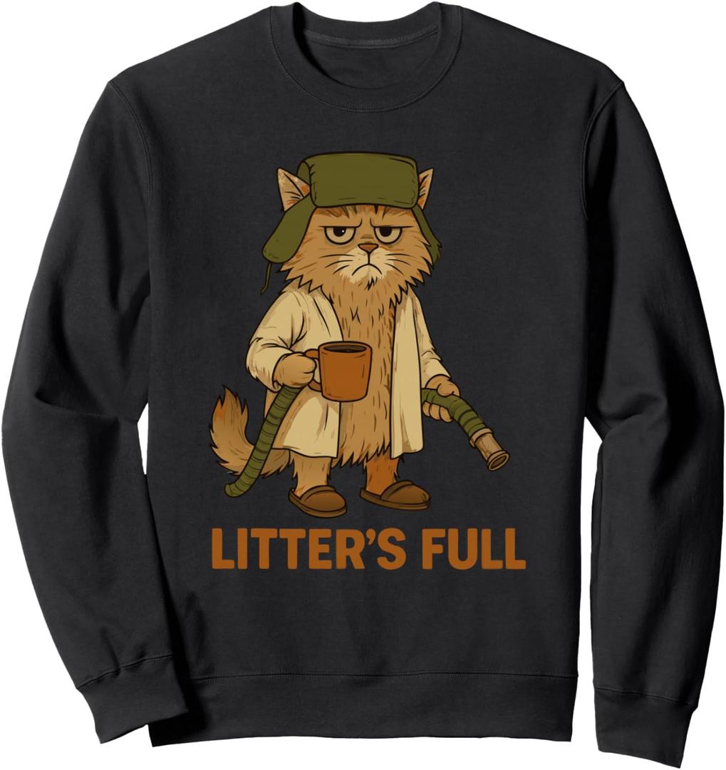 Litters Full Funny Cat Lovers Christmas Xmas Sweatshirt 2XL