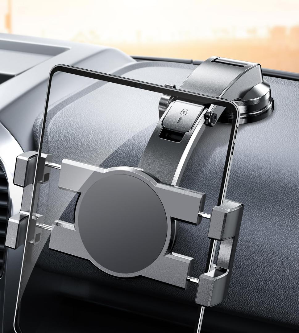 eSamcore iPad Holder for Car, Dashboard Tablet Holder for Car Suction Cup Mount with Large Clamp for All 6"-11" Apple iPad Accessory Samsung Galaxy Tab Tablet Stand