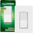 Lutron Sunnata On/Off Accessory Switch with Wallplate, only for use with Sunnata LED+ Dimmers, ST-ASW-WH, White