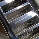 4 Slice Toaster Touch Screen, Stainless Steel Toasters Digital Timer, Dual Control Panel Toasters, 8 Shade Settings 6 Bread Types for Bagel, Cancel, Defrost 1650W Black