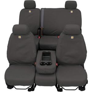 Covercraft - SSC8426CAGY Carhartt SeatSaver Second Row Custom Fit Seat Cover for Select Ford F-150 Models - Duck Weave (Gravel)