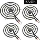AMI PARTS SP22YA Electric Range Burner Element Unit Set Replacement for G-E Hot-point Ro-per Ken-more Range Stoves (1 x WB30X253 8" & 3 x WB30X254 6")