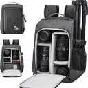 Golkcurx Camera Bag for DSLR/SLR CamerasCamera Backpack Waterproof for Photographers Dark Grey S