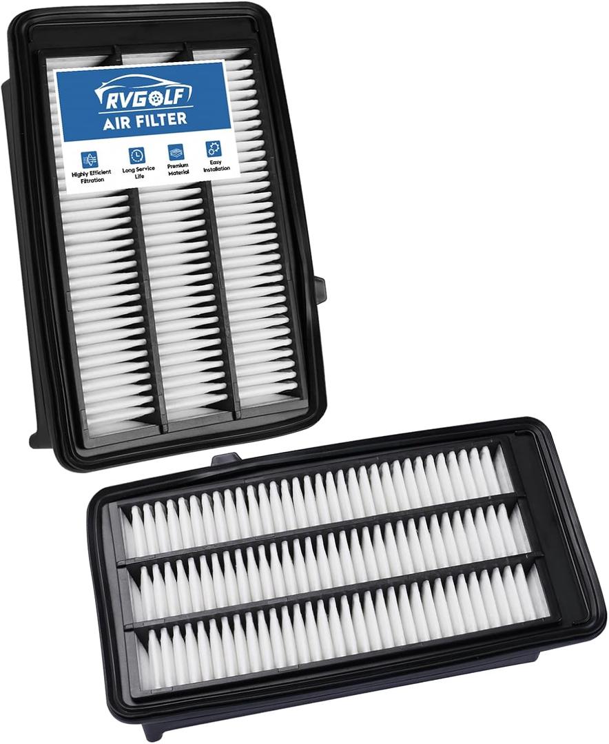 2PCS Engine Air Filter Fit for Honda Civic 2016-2021 (L4 1.5L), CR-V CRV 2017-2022 (L4 1.5L) Air Filter for My Car Replacement Engine Filter Automotive Accessories# CA12050 17220-5AA-A00