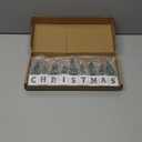 LED Lighted Christmas Tree Tabletop Decoration, Rustic Wooden Christmas Decor with Mini Trees, Xmas Sign Block Table Farmhouse Winter Holiday Centerpiece for Indoor Mantel, Shelf (Green)