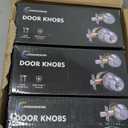 (3Sets) All Keyed Same Entry Door Knob and Single Cylinder Deadbolt Combo Set, Satin Nickel Exterior Door Knobs with Lock and Keys for Entrance and Front Door