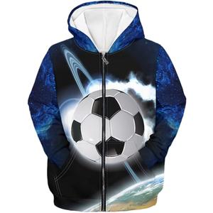 Kids Zip Up Hoodie Casual Outerwear Crewneck Long Sleeve Hooded with Pockets Teens Soft Fall Winter Coats XL