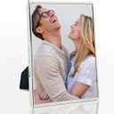 DECANIT 4x6 Picture Frame Metal,Thin Profile Photo Frame 4 by 6 Inch, Display for Wall Mounting or Tabletop Pack of 2,silver