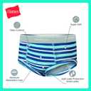 Hanes Boys' Potty Training Underwear, Light Leaks Toddler Cotton Briefs and Boxer Briefs, Multi-pack (Blue, 4T/5T)