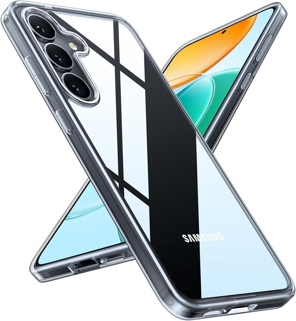 TORRAS Guardian Shockproof for Samsung Galaxy S25 Plus Case, [Non-Yellowing] [12FT Military-Grade Protection] Transparent Slim Case for Samsung S25 Plus Case, Diamond Clear, Hard, 6.7''