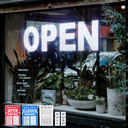 Open Signs for Business, 30"x10" Dimmable Large LED Open Light Up Sign with Hanging Installation for Salon Gym Cafes Store Office Bar Hotel Pubs Cold white