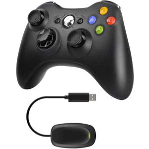 Xbox 360 Wireless Controller Gamepad Joystick with USB Receiver for Xbox 360 and PC 3000