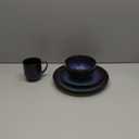 LERATIO Ceramic Dinnerware Sets for 4,16-Piece Reactive Glaze Plates and Bowls Set with Mugs,Highly Chip and Crack Resistant | Dishwasher,Microwave & Oven Safe Dishes set-Blue (Dreamy Moonlight-Blue)