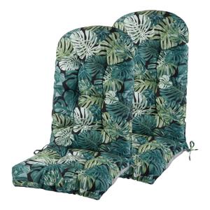 LYLNBYWK Adirondack Chair Cushions Set of 2, High Back Patio Chair Cushions 48 x 19.7 x 4.7 Inch, Indoor/Outdoor Thickened Rocking Chair Cushion, Fade-Resistant & Waterproof (Monstera Green)