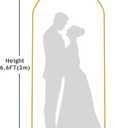Wokceer 6.6 FT Wedding Arch Backdrop Stand Gold Metal Chiara Backdrop Stand for Wedding Ceremony Birthday Party Bridal Baby Shower Photo Booth Garden Floral Balloon Arch Decoration
