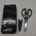 Kitchen Shears - 2025 New Heavy Duty Scissors Multi Purpose Ultra Sharp Stainless Steel Shears for Poultry, Chicken, Fish, Meat, Herbs, Vegetables and BBQ, Black & Silver