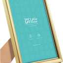 LaVie Home 5x7 Picture Frames (6 Pc, Gold) Simple Designed Photo Frame with High Definition Glass for Wall Mount & Table Top Display, Set of 6 Classic Collection