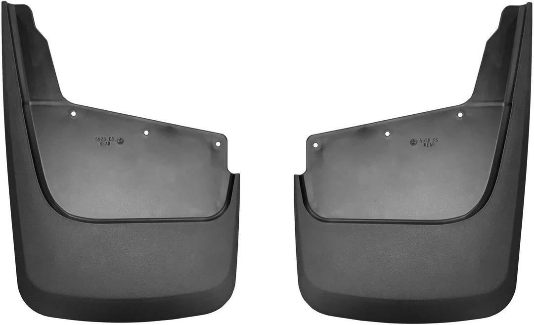 Husky Liners Custom Mud Guards | Fits 2020-2026 Chevrolet Silverado 2500/3500 HD w/Single Rear Wheels | Rear Set, 2-pc Black - 59281