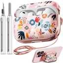 Inesore Pink for AirPods Pro 3 Case 2025 with Lock, for Women Girly Floral Cute Case Compatible with Apple Airpods Pro 3rd Generation Cover, with Phone Stand,Keychain & Cleaner Kit -Pink Flower
