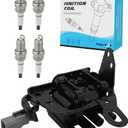 TAUTOY 1 PC UF593 Ignition Coil Pack & 4 PCS Iridium Spark Plugs For Kia Soul 2.0L L4 2010-2011,For Hyundai Elantra 2.0L 2007-2012,Replace # ZFR5FGP 27301-23900 7098