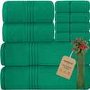 Green Bath Towels for Bathroom  100% Cotton, Thick, Soft, Luxury Bath Towels Set with 2 Extra Large Bath, 2 Hand, and 4 Washcloths  Plush, Absorbent, and Hotel-Quality Towels for Bathroom & Spa (Kelly Green (Pack of 8))
