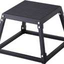 VEVOR Plyometric Jump Box, 18 Inch Plyo Box, Steel Plyometric Platform and Jumping Agility Box, Anti-Slip Fitness Exercise Step Up Box for Home Gym Training, Conditioning Strength Training (Black)