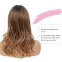 PANEWAY 18 Inch Body Wavy Hair Toppers for Women Clip In Hair Topper for Thinning Hair Natural Scalp Look, Lightweight & Comfortable for All-Day Wear - Dark Brown Root to Caramel Blonde, 18inch