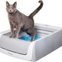 PetSafe ScoopFree Crystal Pro Legacy Self-Cleaning Automatic Litter Box - Uncovered Motion-Sensing Cat Box with Integrated Health Counter - Includes 1 Disposable Crystal Litter Tray