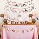 Cowgirl Bow Birthday Party Decorations Pink Cowgirl Bow Happy Birthday Banner Garland Western Hat and Boots Cupcake Cake Toppers for Western Boots Bday Party Supplies