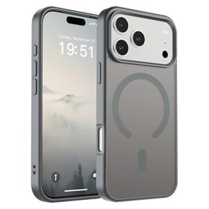 SUPFINE Magnetic for iPhone 17 Pro Case (Compatible with MagSafe)(Military Grade Drop Protection) Translucent Matte Shockproof with Anti-Fingerprint Phone Cover 2025,Gray