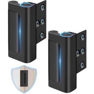 Door Reinforcement Lock for Front Door, Child Proof Top of Door Safety Latch Extra Flip Door Lock Withstand 800 Lbs High Home Security Night Guardian for Inward Swinging Doors Kids Safety Stop Entry