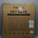 Metal Pet Gate with Cat Door, Adjustable Dog Gate for Doorways & Stairs, Pressure Mounted, Auto-Close, No Tools Needed, 29-45 Inches, White, 29X45 Inches