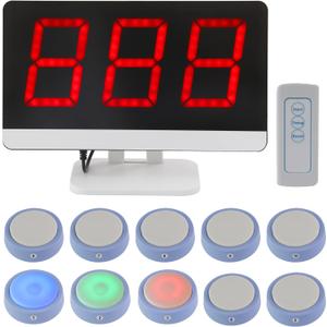 Wireless Quiz Answer Game Buzzer System Gameplay 262ft for Game Show Family Game Nights Debate Contests in Companies Offices School Contest Classroom Trivia Nights (10 Buttons Set)