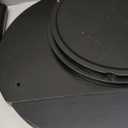 Side Table Set of 2, Small Round End Table with Storage Shelf for Small Space, 2-Tier Black Bedside Table Sofa Couch Table, Nighstands Set of 2 Accent Table for Living Room, Bedroom, Black