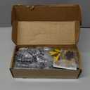 Industrial Pipe Shelf Brackets for 8 10 12 14 inches Board, Iron L Pipe Floating Shelves, Heavy Duty Metal Shelving Brackets -4 Pack Black