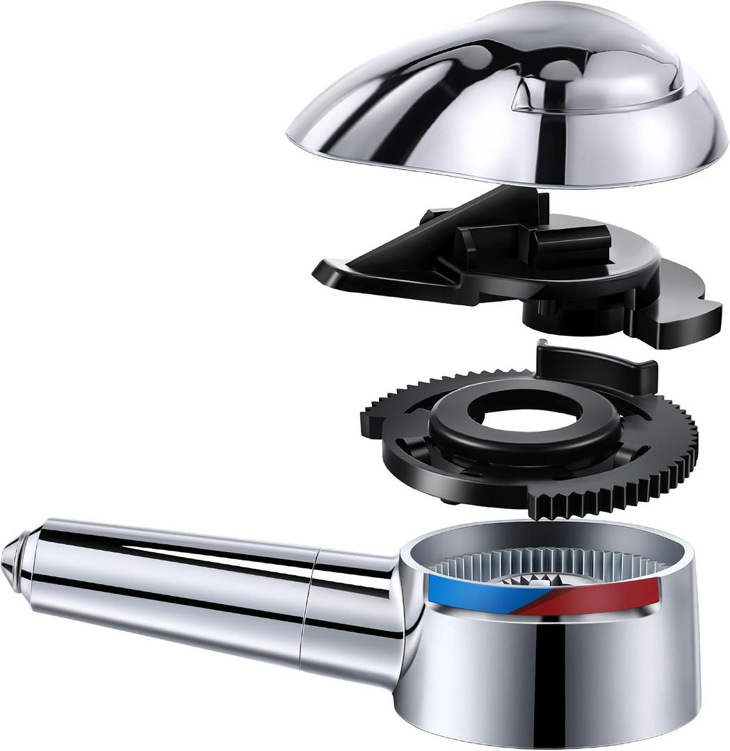 Enhon Lever Handle Replacement for 10424, Single Lever Handles Kit Compatible with Delta Series 1700 Monitor Tub and Shower Faucets, 5 in H X 2 in W Faucet Handle (1 Pack,Chrome)