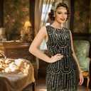ELECLAND Women's 1920s Vintage Sequin Dress
