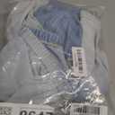 PINSV Women's Half Zip Denim Hoodie Pullover Jacket Jean Sweatshirt Tops Small