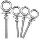 4 Pack M8 Stainless Steel Eye Bolts with Nuts, 5/16" x 3" Long Lifting Ring Eye Bolt Eye Bolts Heavy Duty for Hang Tie Down Outdoor (4, M8x77mm (5/16"x3"))